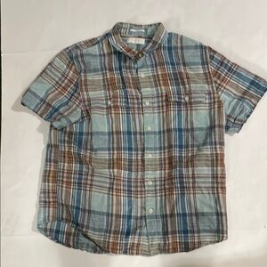 Lucky Brand Multicolor Plaid Casual Shirt Size Large Classic Fit